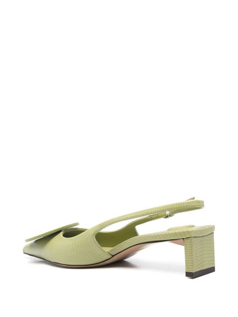 Jacquemus 40mm The Low Duelo slingback pumps - Green