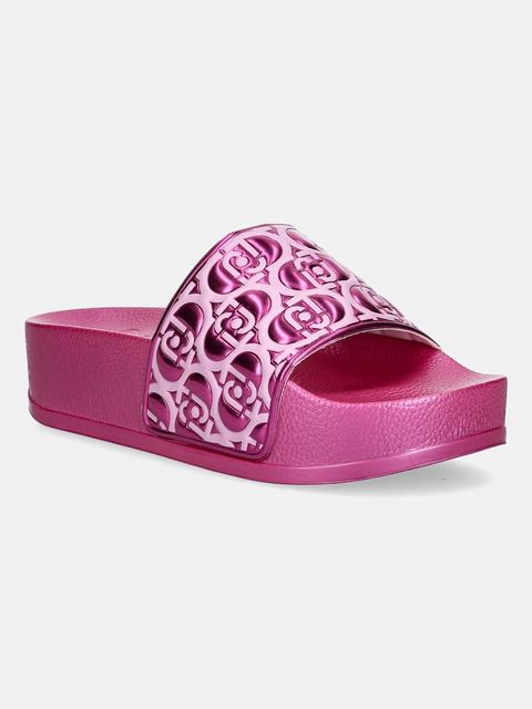 Liu Jo klapki MYKONOS 01 damskie kolor różowy na platformie BA5097EX252S3713 - zdjęcie produktu nr 1