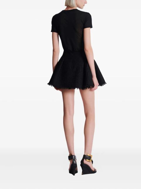 Balmain pleated mini skirt - Black