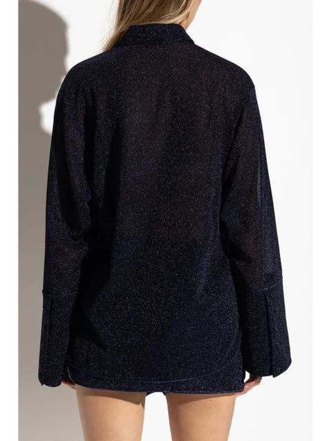 Oséree lurex shirt - Blue - zdjęcie produktu nr 2