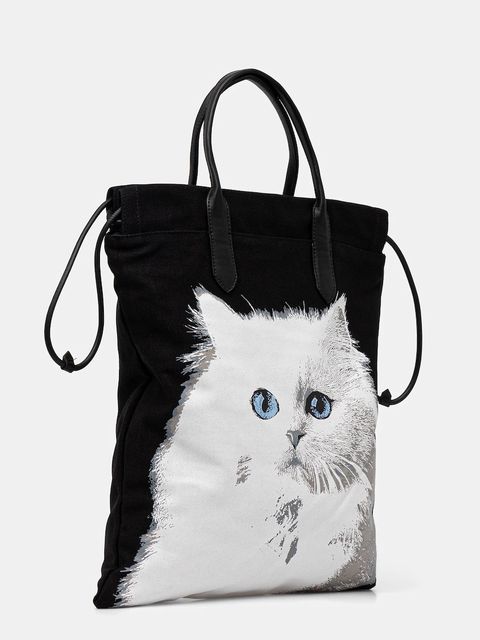 Karl Lagerfeld torebka bawełniana IKON kolor biały B1W50058