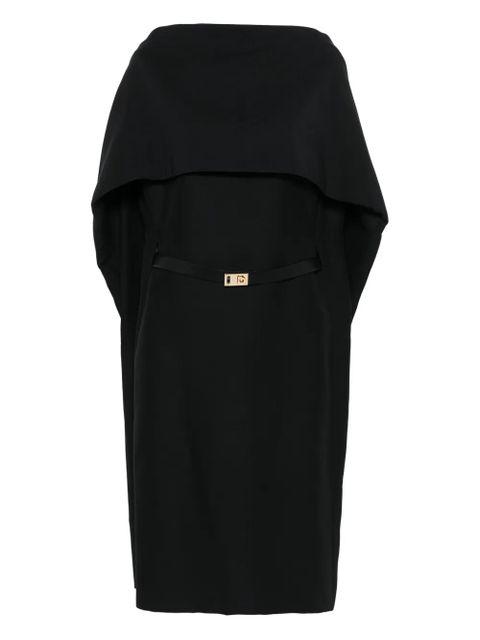 Ferragamo cape-sleeve dress - Black - zdjęcie produktu nr 1