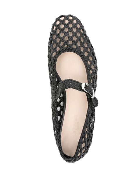 Le Monde Beryl woven-leather ballerina shoes - Black