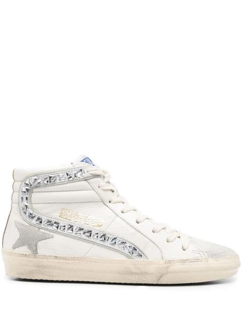 Golden Goose Slide crystal-embellished sneakers - White - zdjęcie produktu nr 1