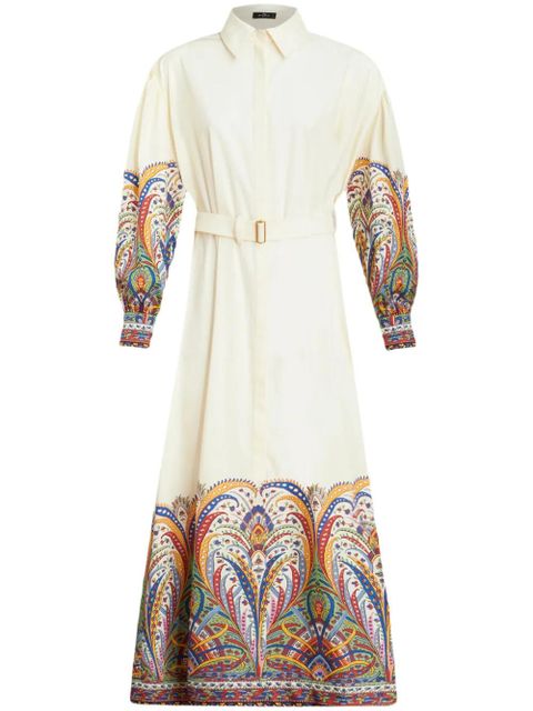 ETRO paisley-print cotton shirt dress - White - zdjęcie produktu nr 1
