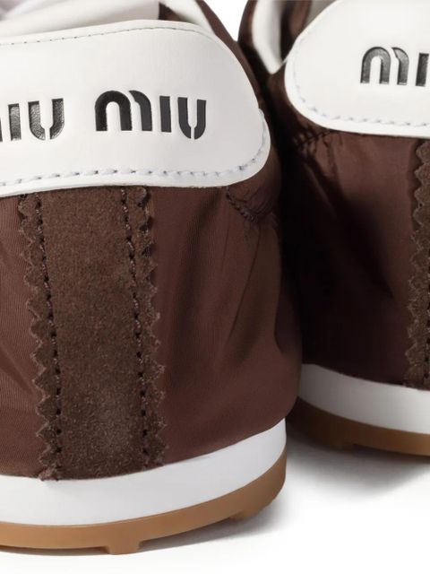 Miu Miu Plume suede trainers - Brown