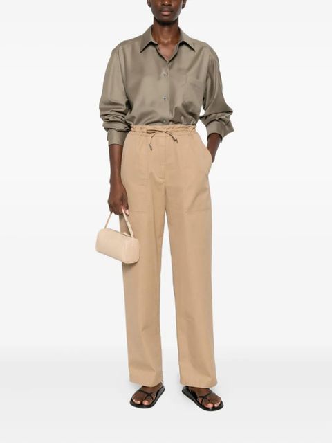 The Row Mende drawstring-waist trousers - Neutrals