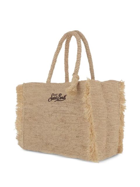 MC2 Saint Barth tassel-detail raffia shoulder bag - Neutrals