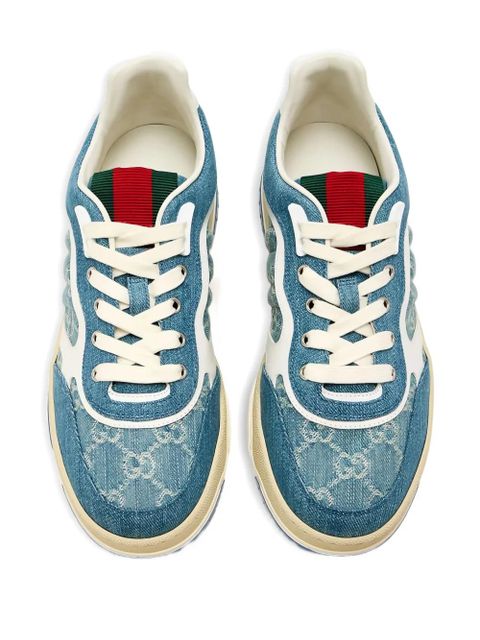 Gucci monogram denim sneakers - Blue - zdjęcie produktu nr 2