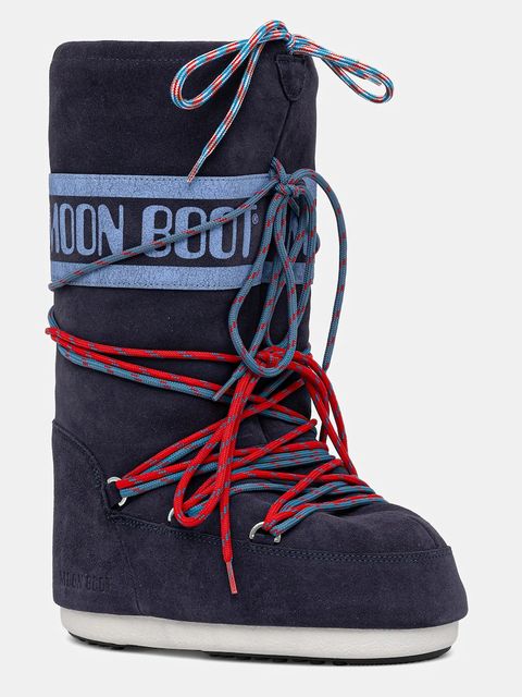 Moon Boot śniegowce MB ICON SUEDE LACES kolor granatowy 80D1403050 F017 - zdjęcie produktu nr 1