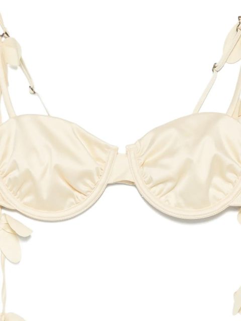 ROTATE BIRGER CHRISTENSEN floral-applique bra - Neutrals