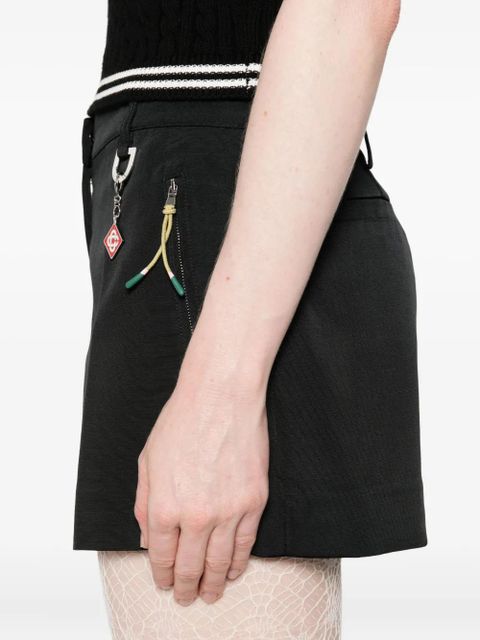 Casablanca zip-pocket charm shorts - Black