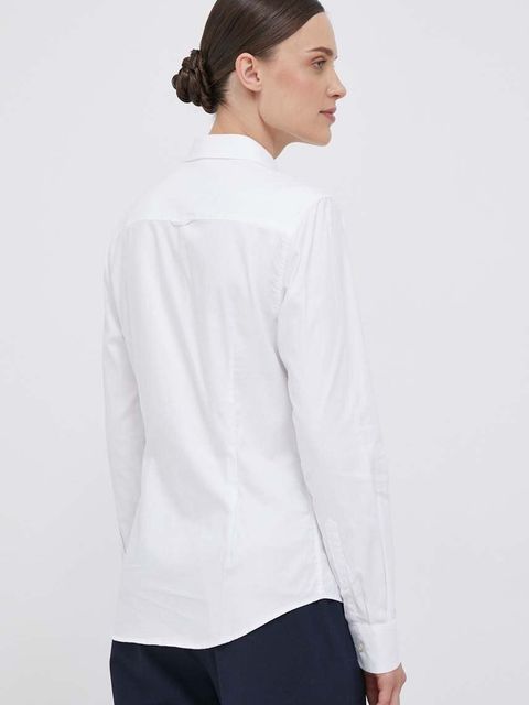 Gant koszula damska kolor biały regular z kołnierzykiem klasycznym