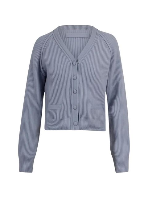 Victoria Beckham ribbed cardigan - Grey - zdjęcie produktu nr 1