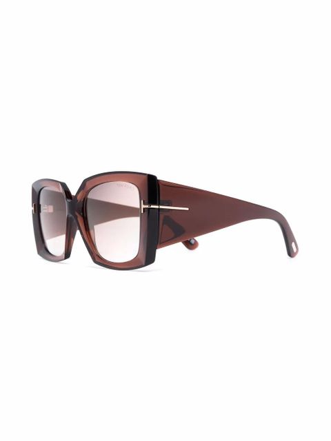 TOM FORD Eyewear tinted oversize-frame sunglasses - Brown - zdjęcie produktu nr 2