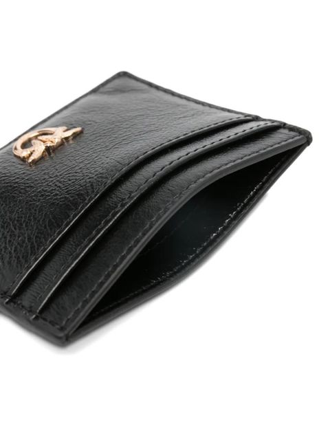 PINKO logo-detail card holder - Black