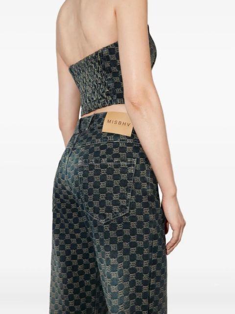 MISBHV monogram-pattern jeans - Blue