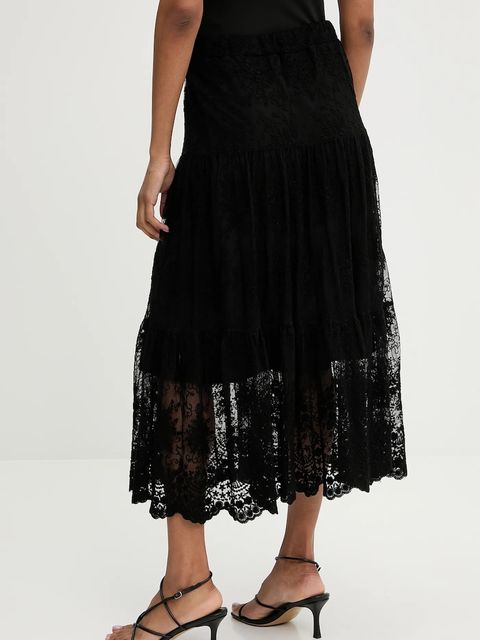 Answear.LAB spódnica kolor czarny midi rozkloszowana