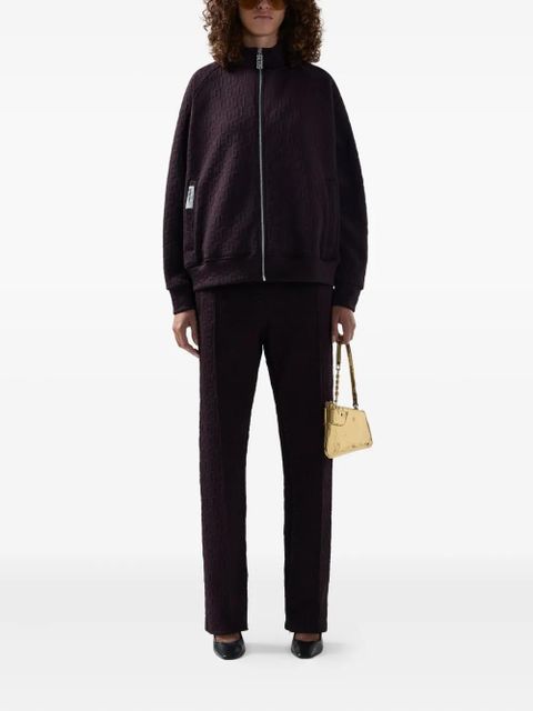 GCDS monogram-jogger straight trousers - Red