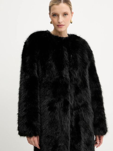 Silvian Heach płaszcz ANAITZ kolor czarny GPA25347PL