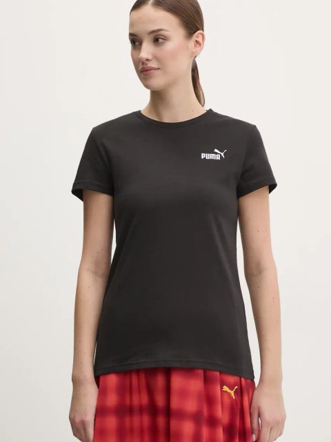 Puma t-shirt bawełniany damski kolor czarny 682372