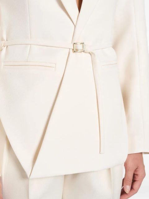 Manière De Voir Yuna plunge belted blazer - Neutrals