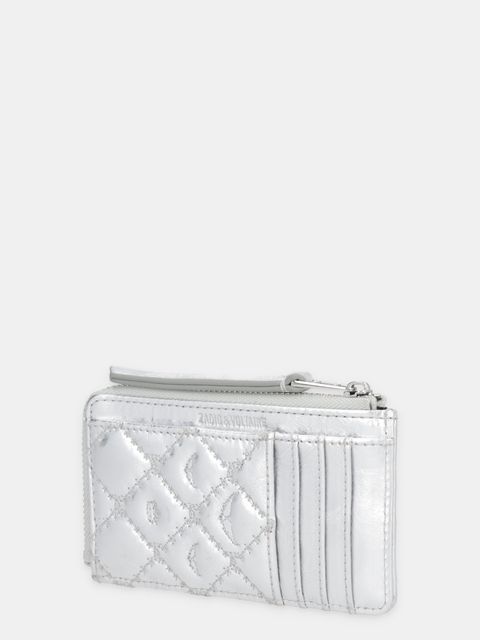 ZADIG&VOLTAIRE portfel skórzany damski kolor srebrny LWSG03722