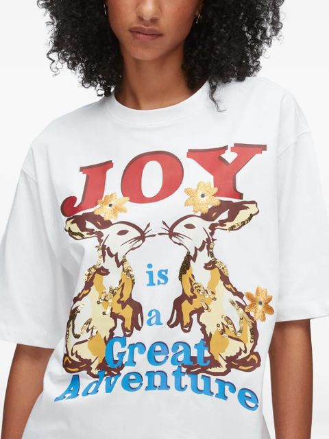 3.1 Phillip Lim embroidered-florals graphic T-shirt - White