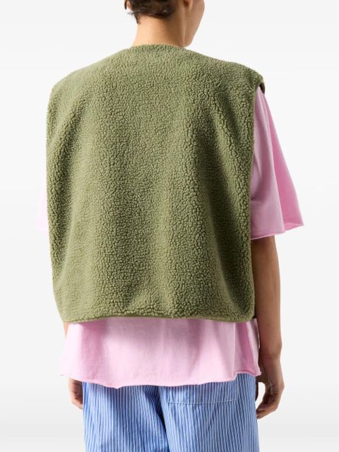 American Vintage logo-patch sleeveless gilet - Green