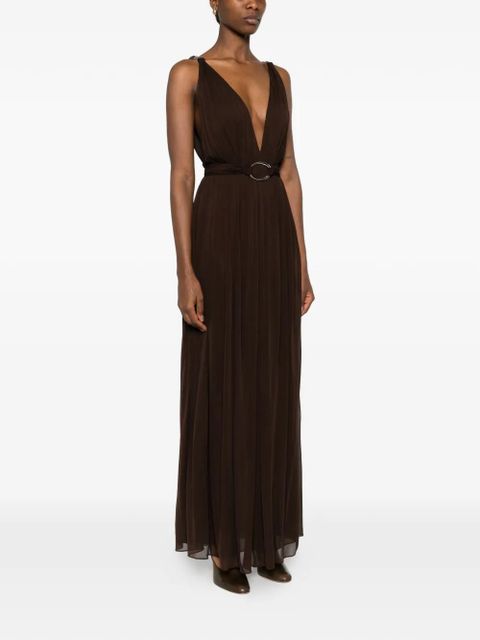 Tory Burch V-neck maxi dress - Brown