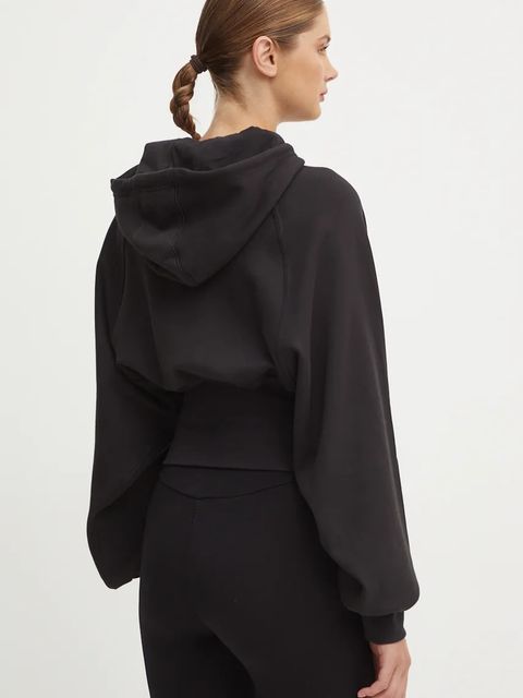 adidas by Stella McCartney bluza dresowa kolor czarny z kapturem gładka JG1543 - zdjęcie produktu nr 2