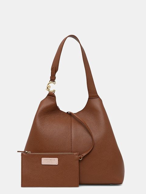 Coccinelle torebka skórzana kolor brązowy E1 SHA 11 01 01 - zdjęcie produktu nr 1