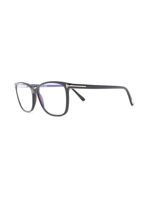 TOM FORD Eyewear square-frame logo-plaque glasses - Black