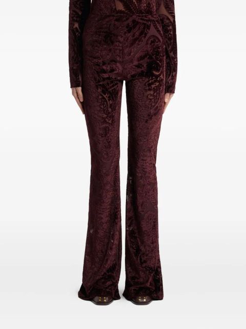 ETRO jacquard chenille flared trousers