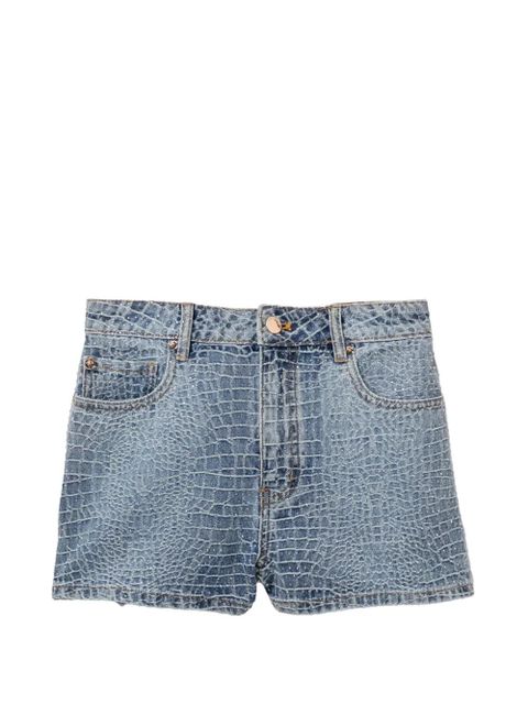 Self-Portrait rhinestone denim shorts - Blue - zdjęcie produktu nr 1