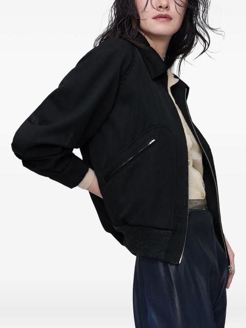 Maison Margiela virgin wool bomber jacket - Black