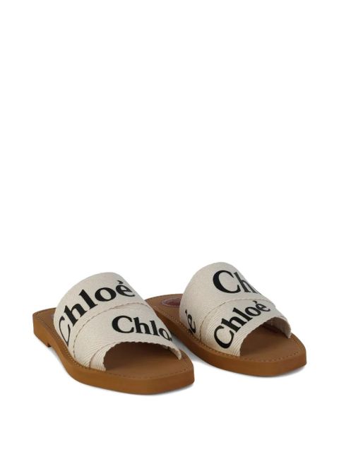 Chloé logo-print flat sandals - Neutrals - zdjęcie produktu nr 2