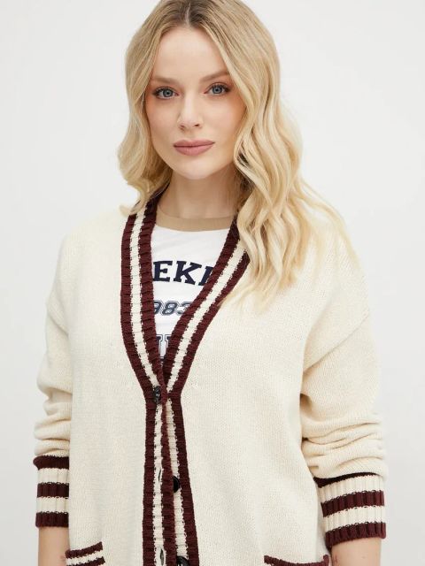 Weekend Max Mara kardigan damski kolor beżowy 2515341061600