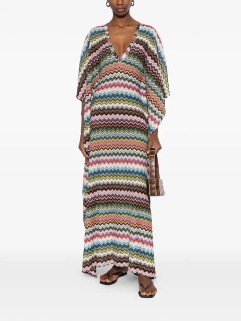 Missoni V-neck chevron maxi dress - White - zdjęcie produktu nr 2