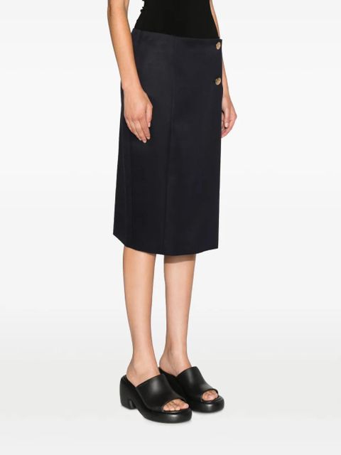 Givenchy wool-blend straight skirt - Blue