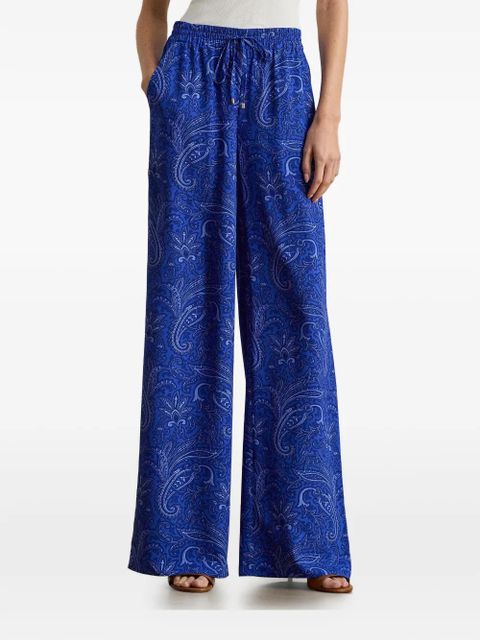 Lauren Ralph Lauren paisley-print drawstring trousers - Blue