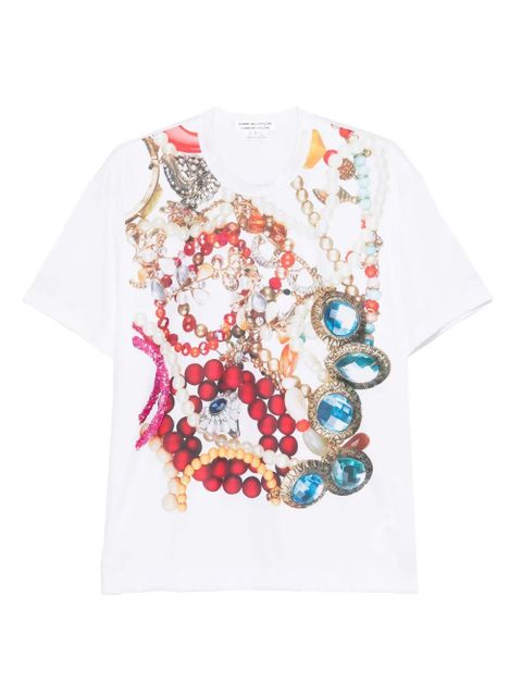 Comme Des Garçons jewellery-print T-shirt - White