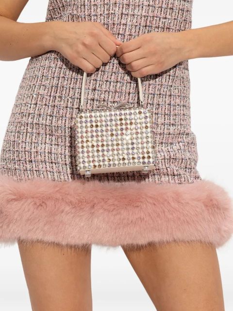 Self-Portrait crystal-embellished bow tote bag - White - zdjęcie produktu nr 2