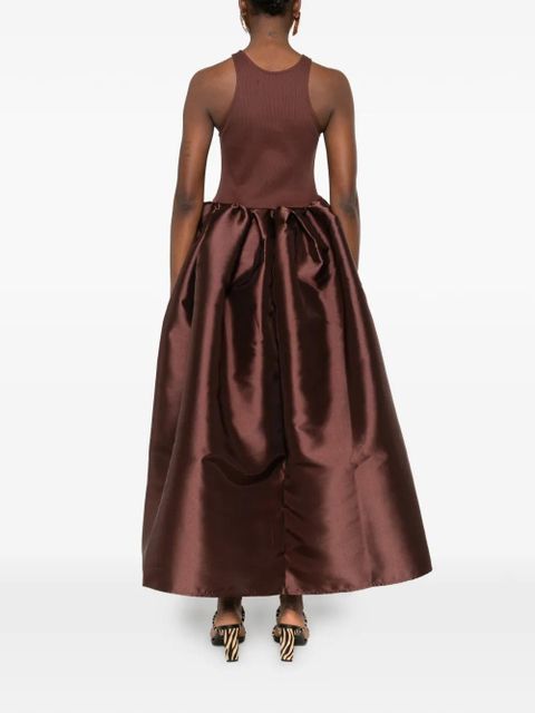 Marques'Almeida satin-skirt midi dress - Brown