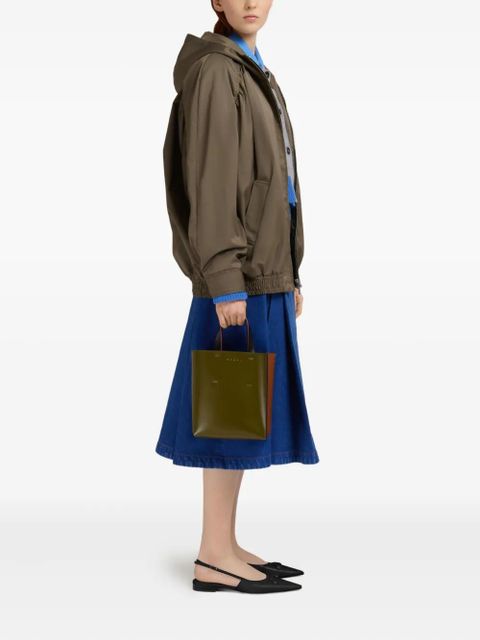 Marni mini Museo colourblock tote bag - Green