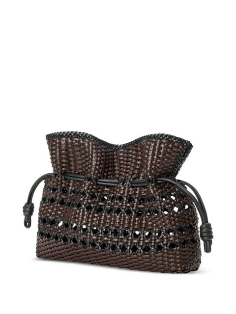 LOEWE medium Falmenco woven clutch bag - Brown