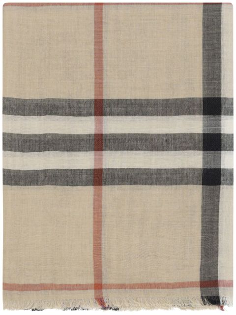 Burberry check-pattern scarf - Neutrals - zdjęcie produktu nr 1