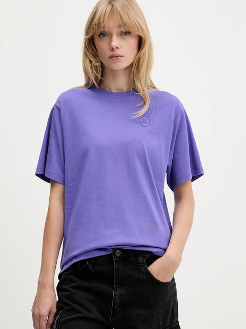 Hugo Blue t-shirt bawełniany damski kolor fioletowy 50518139 - zdjęcie produktu nr 1