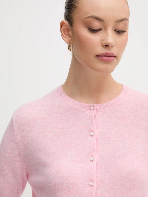 United Colors of Benetton sweter wełniany damski kolor różowy lekki 1002D501U