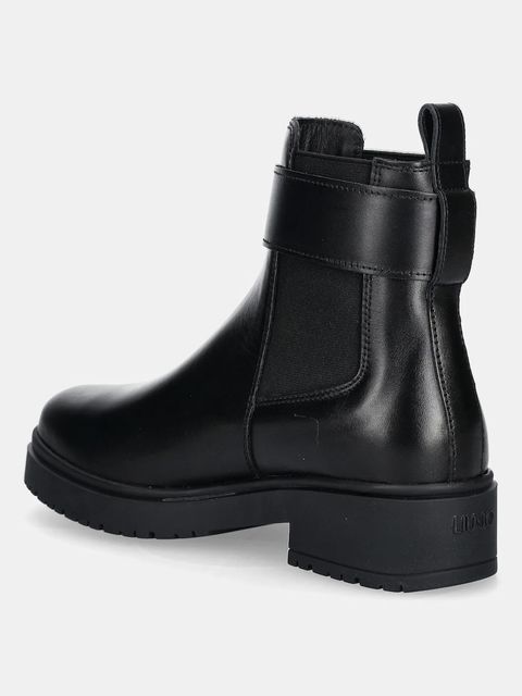 Liu Jo sztyblety skórzane NEW NANCY ECO 2-2 damskie kolor czarny na płaskim obcasie SA5203PX24122222